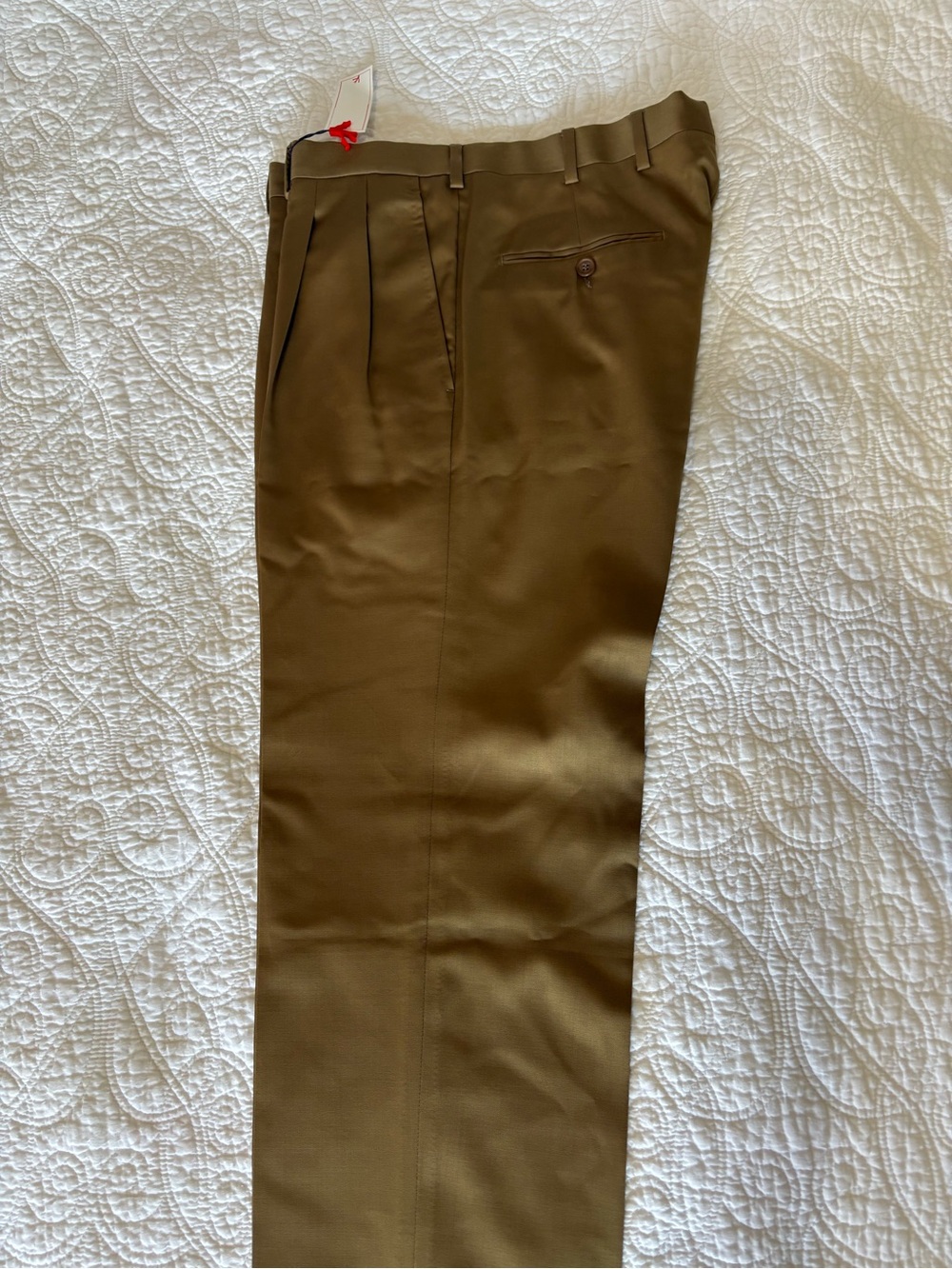 Isaia Men's Pleated Dress Pants in Tan
